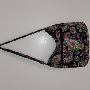 Vera Bradley Black and Pink Floral Shoulder Bag